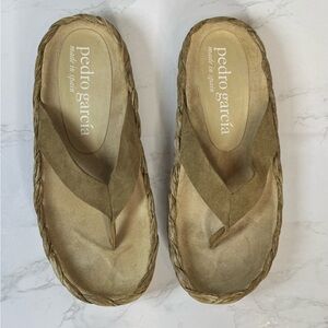 Pedro Garcia‎ Raffia Tan Sandals Woven Fitflops Size 39/9